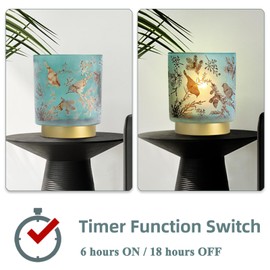 Battery Powered Table Lamps, Battery Operated Lamp with Timer Function, Cordless Lamp for Hurricane/Socket Less, Decorative Lights with LED Bulb，Emergency Lamp for Entryway/Stairway/Bathroom/ Corner