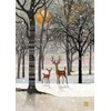 Bug Art Christmas Cards Pack of 8 - Forest Deer in the Snow Embossed with Foil Details - Eco-Friendly & Recyclable