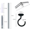 EVSTELUO 2 Sets Large Swag Ceiling Hooks Heavy Duty Swag