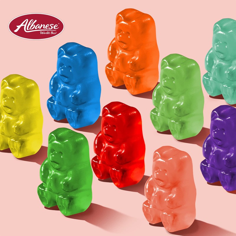 Albanese Candy, Blue Raspberry Gummi Bears, 5-pound Bag