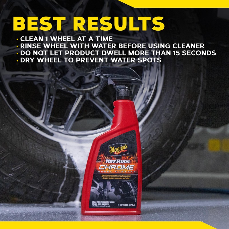 Meguiar's Hot Rims Chrome Wheel Cleaner, Deep Foaming Rim Cleaner