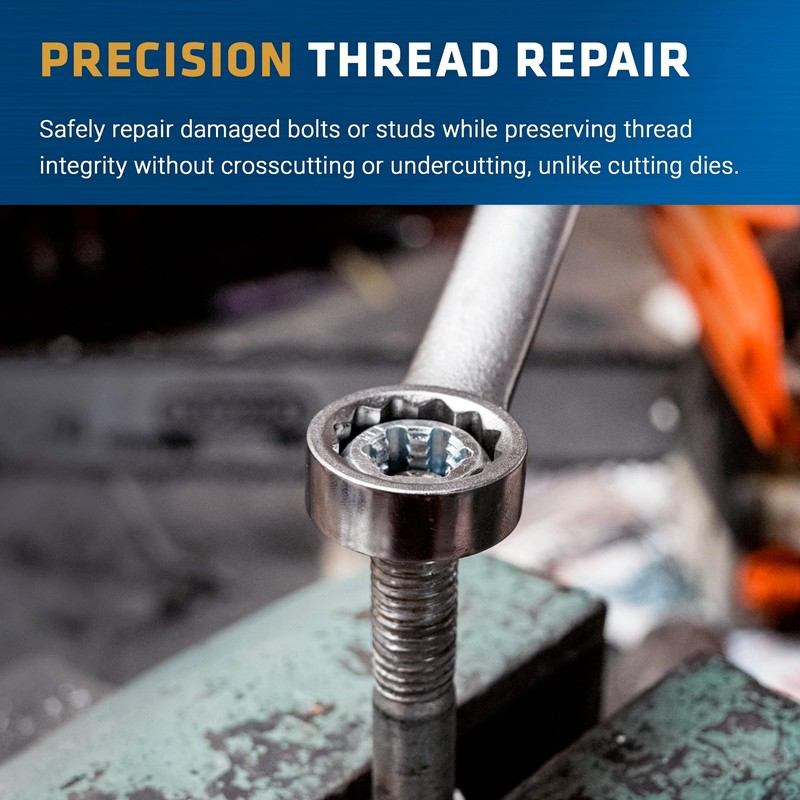 Century Drill & Tool, 92909, 1/2-13NC,Rethreading Die,Tool Set, Thread Repair