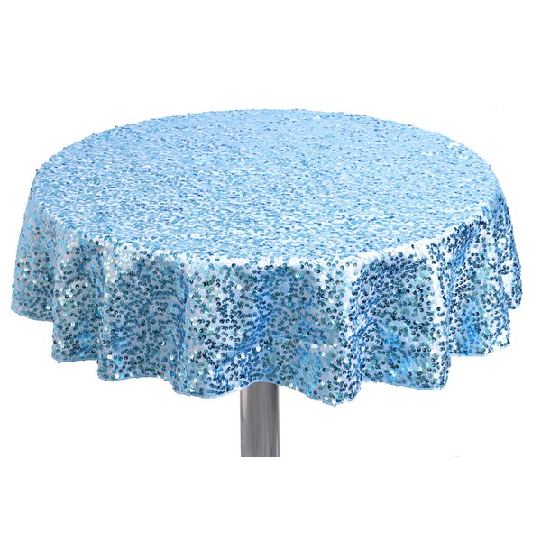 Christmas Concepts® Baby Blue Sequin Round Table Cloth - 36