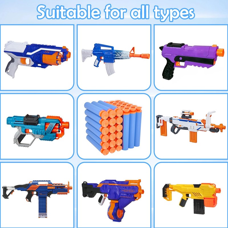 WALWAL 100 PCS Suction Darts Foam Bullet Refill Pack -