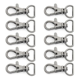 20pcs Swivel Lobster Claw Clasp Trigger Snap Hooks for Purse Making Macrame Lanyard Clip CSPS (1/2 Inch, Gunmetal)