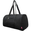 Solid Black Color NGIL Large Quilted Duffle Bag