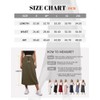 PrinStory Ladies Summer Skirts with Pockets Elasticated Waist Back Split