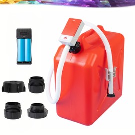 Fuel Transfer Pump with Auto Stop Sensor Overfill Protection,Gas Can Pump,3.2 GPM Portable Automatic Fuel Transfer Pump, Kit With 4 Tank Adapter, Portable Gas Pump for Oil,Fuel,Gasoline Transfer Pump