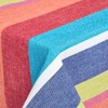 HOMESCAPES Multi Stripe Cotton Tablecloth 4 to 6 Seater Rectangular