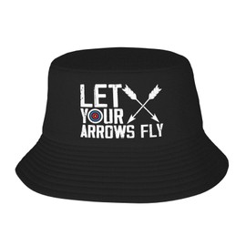 Let Your Arrows Fly Bucket Hats Fashion Sun Cap Packable Fisherman Hat for Women and Men
