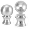 QWORK 4 Pack Dual-Thread Ball Lamp Finials, Silver Lamp Shade