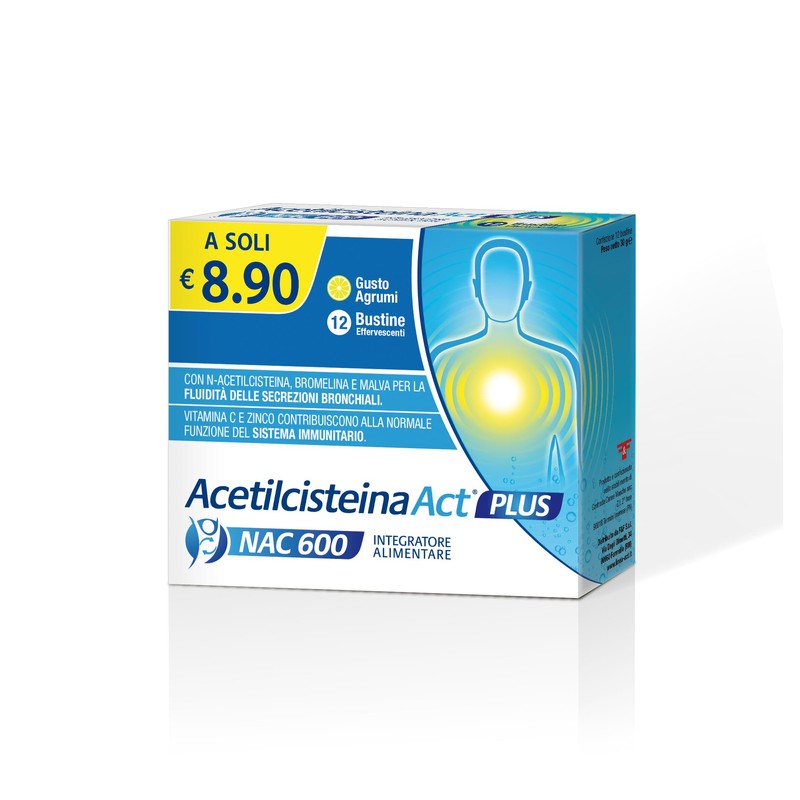 Acetilcisteina ACT 600 PLUS, Integratore Alimentare per Supportare la Salute