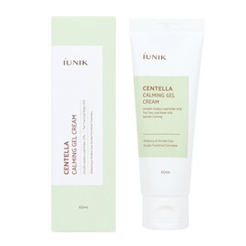 IUNIK CENTELLA Calming Gel Cream with natural ingredients from Centella Asiatica leaf water + Tea trea leaf water + Buds extracts - Whitening & Wrinkle care - 2.02 fl.oz