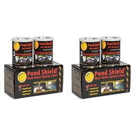 Pond Armor SKU-BLACK-QT2P Black Pond Shield 1.5 Quart kit 2 Pack Non-Toxic epoxy Coating