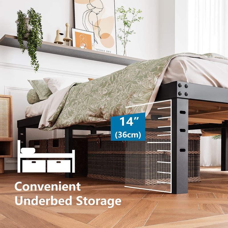 ZIYOO Twin Size Bed Frames 16 Inches Tall, 3 Inches