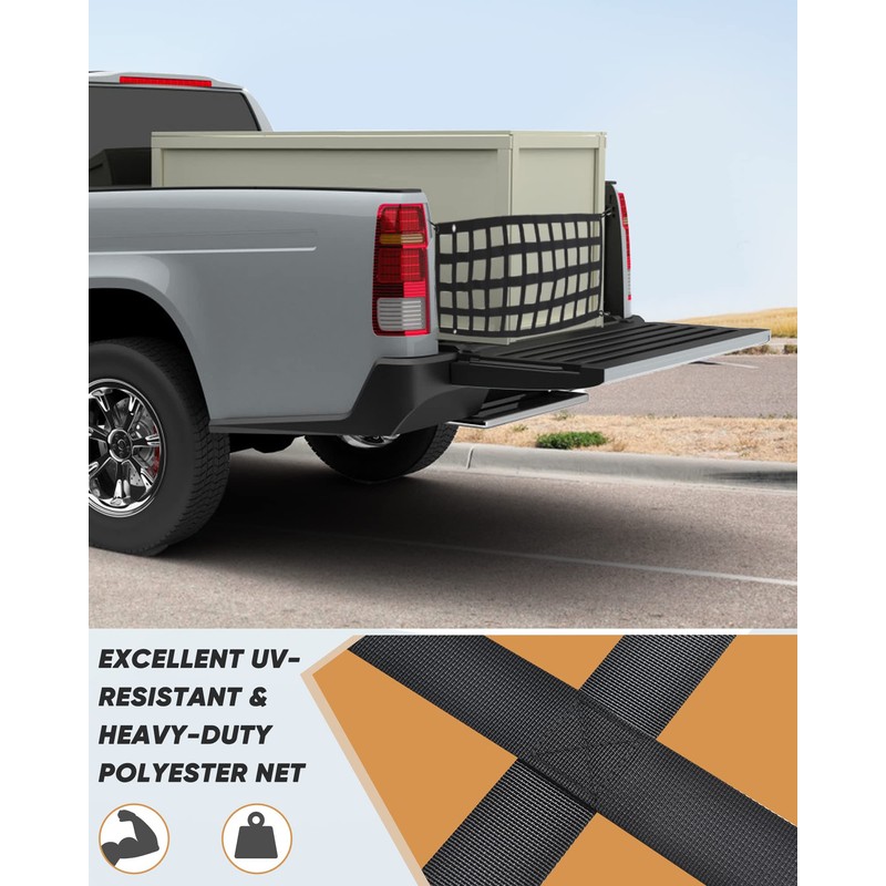 LUCKY STRAPS Tailgate Net for Pickup Truck Bed, 50'' x