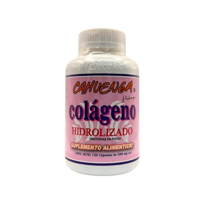 CAHUENGA Colgeno Hidrolizado, Suplemento Alimenticio en Cpsulas, 500 mg, 120