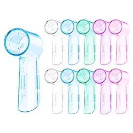 Frekare Toothbrush Covers Caps Compatible with Oral B, 10 Pack Toothbrush Head Travel Protector for Oral-B iO Series Electric Toothbrush (Blue, Clear, Pink, Puple, Green)