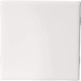 Daltile Semi Gloss 4-1/4 in. x 4-1/4 in. White Ceramic Bullnose Wall Tile (Single Piece Listing)