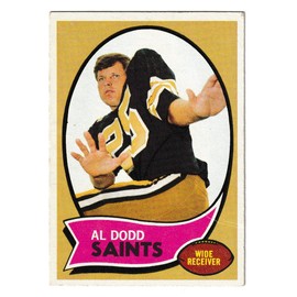 Al Dodd 1970 Topps Rookie Football Card #123 - New Orleans Saints
