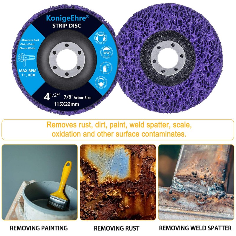 6 Packs 4-1/2" x 7/8" Strip Discs Stripping Wheel Fit