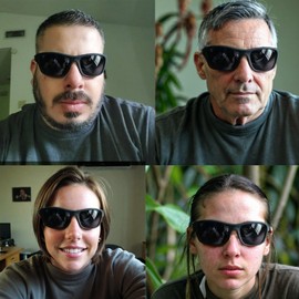 willochra Full lens Polarized Reading Sunglasses for Men Driving Running Sports Reader Square UV Protection Style Unisex (blue black, 2.25, multiplier_x)