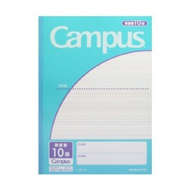 Kokuyo No -30F10N Notebook, Campus Junior, English Ruled, 10 Tiers (0.16 inch (4 mm) Ruled, Bulk Set, 3 Pieces