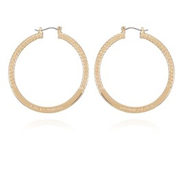 Vince Camuto Goldtone Glass Stone Hoop Earrings