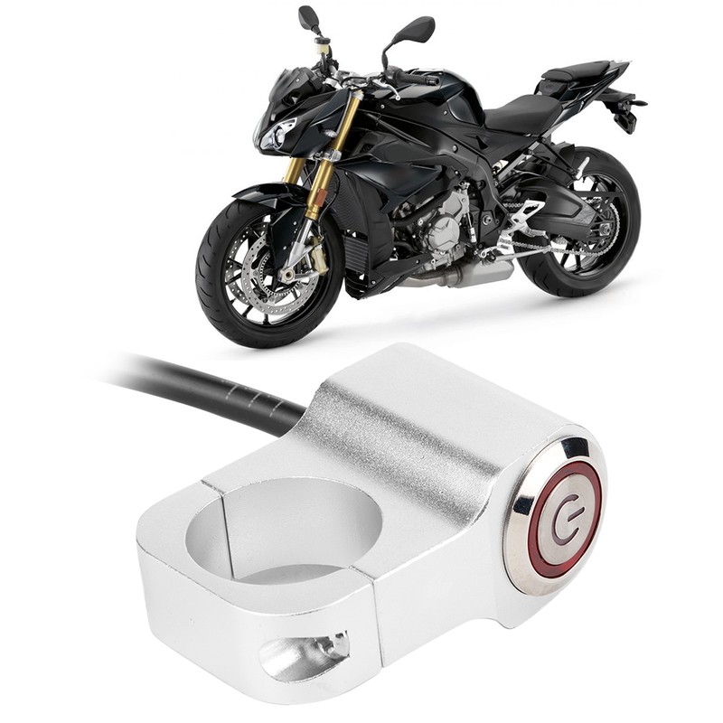 Handlebar Headlight Switch Aluminium Alloy with Red LED Indicator Light
