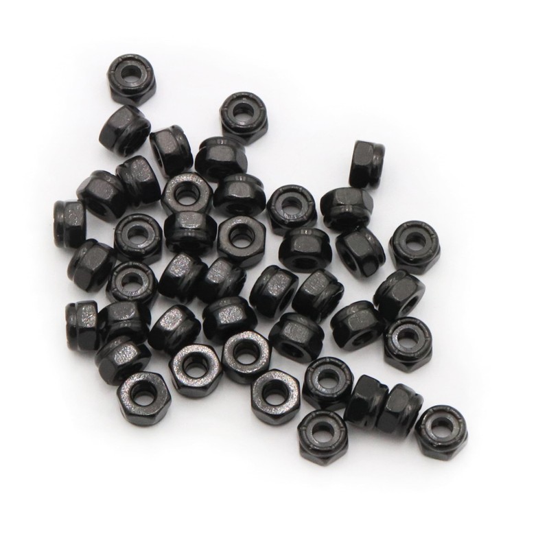 SCXCLY 100pcs Nylon Insert Hex Lock Nuts, 6# 32 Inch