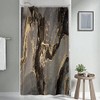 Uiiooazy Shower Curtain Black Gold Marble-Look Abstract Marbled Shower Curtain