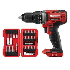 20V Cordless 1/2 in. Drill/Driver Compatible with Bauer - Battery and charger sold separately - comes with Impact Drill and Driver Bit Set, 35-Piece