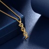 beautlace DNA Double Helix Chemistry Science Molecule Biology Necklace 18K
