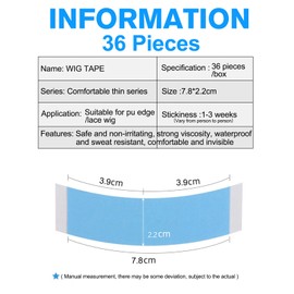 Lace Front Wig Tapes,Double Sided Wig Tape for Lace, Adhesive Strips Wigs Toupee Hairpiece Waterproof and Sweatproof