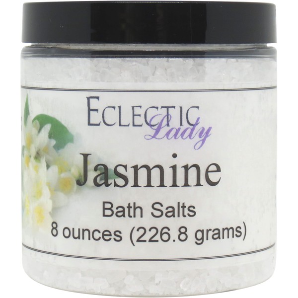 Jasmine Bath Salts by Eclectic Lady, 8 ounces