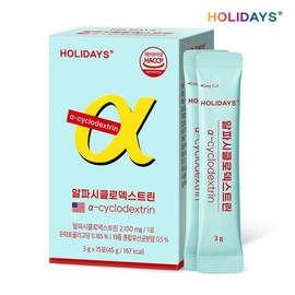 Holidays Alpha CD Alpha-Clodextrin 15 Packs 1 Box / 홀리데이즈 알파CD 알파시클로덱스트린 15포 1박스