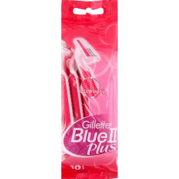 Gillette Venus Rasoirs Jetables pour Femmes Blue II Plus, Pack de 10 Rasoirs [Officiel]
