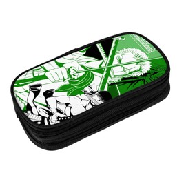 Asamike PBG1797 Pencil Case, Large Capacity, Pencil Case, One Piece, One Piece, Zoro, Multifunctional, Two-story Pencil Case, Pen Pouch, Elementary School Students, Cute, Pencil Case, Small Items,