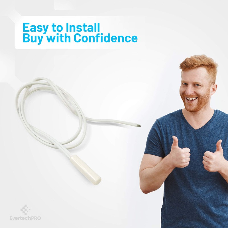 EvertechPRO WR55X10025 Temperature Sensor Replacement for GE Refrigerator 914093 AH304103