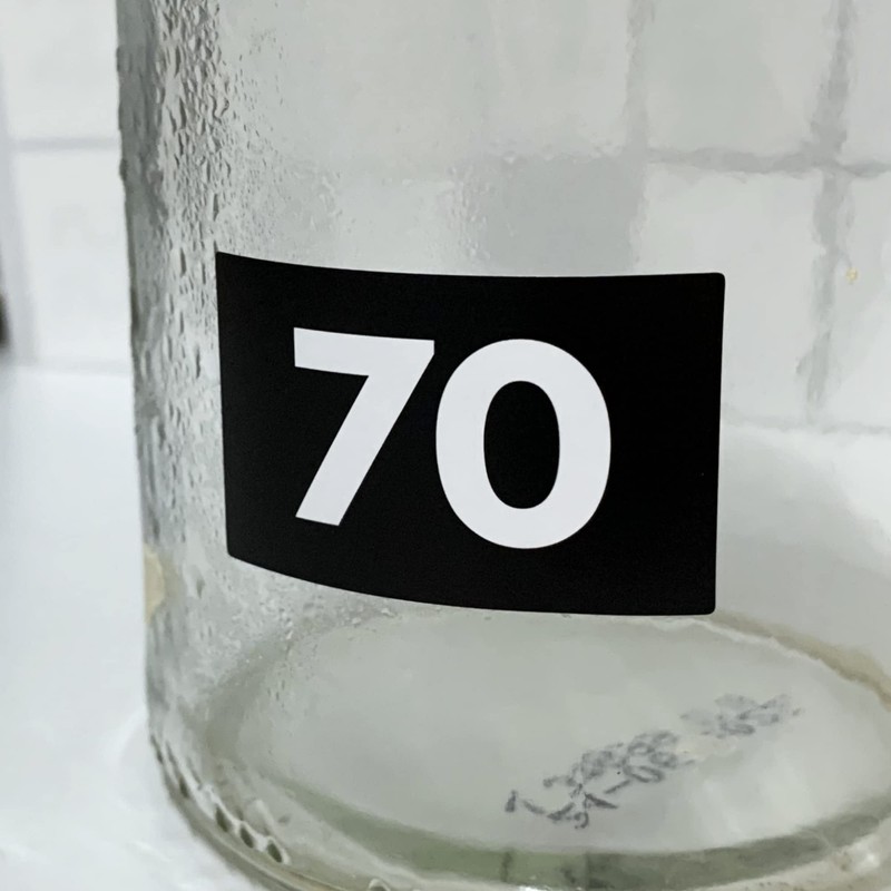 15 Sets - Number Stickers 1-100, Waterproof Vinyl - White