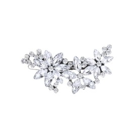Minkissy Crystal Hairpin Rhinestone Bridal Hair Clip Vintage Flower Hairpin Women Wedding Decor