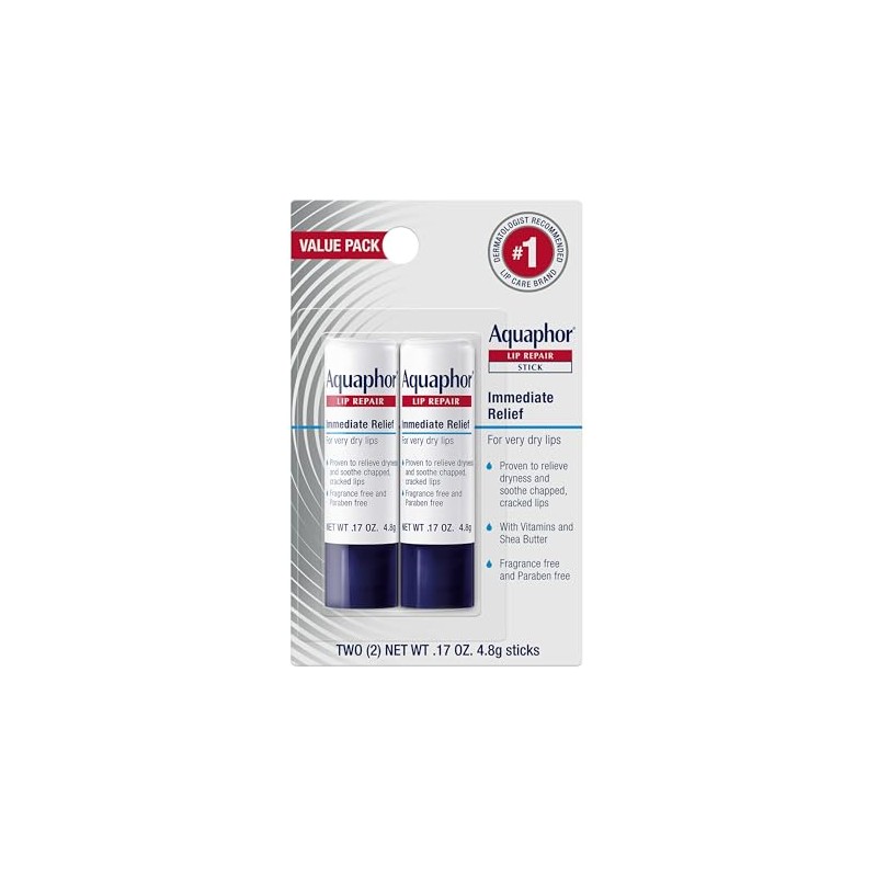 Aquaphor Lip Repair Stick - Soothes Dry Chapped Lips -