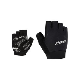 Ziener Women's CRISSI Cycling/Mountain Bike/Cycling Gloves | Short Finger - Breathable/Cushioning, Black, 7.5