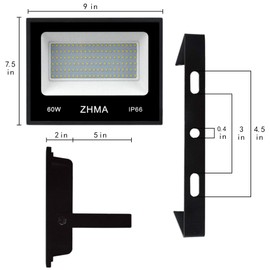ZHMA 60W LED Black Light Flood Light with Plug,Black Light for Indoor and Outdoor Blacklight Party,Body Paints Fluorescent Effect,Glow in The Dark,Stage Light,Aquariums and Other Entertainment Venue