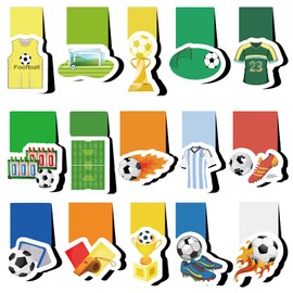 Children's Bookmarks, Pack of 30 Magnetic Bookmarks, Magnetic Pages, Cute Theme Bookmark, Colour Bookmarks, Magnetic Children, Reading Accessories for Teachers, Students and Book Lovers (Football)