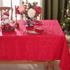 Christmas Tablecloth Rectangle 60 x 120 Inch Holly Berry Jacquard
