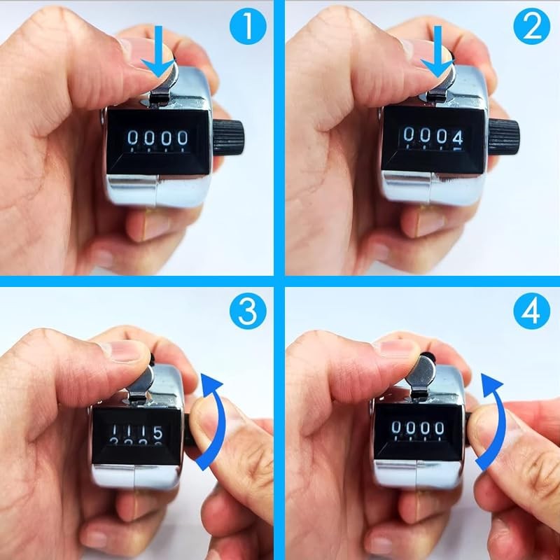 AIMALL 4 Digit Tally Counter Hand Held Number Clicker Manual