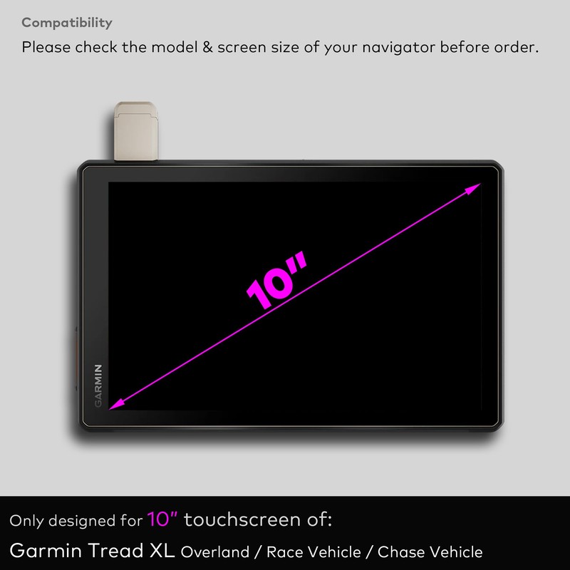 INNOSURE Tempered Glass Screen Protector for Garmin Tread XL Overland,