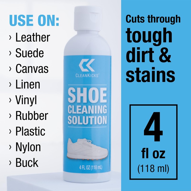 CleanKicks Shoe Cleaning Kit - Footwear Cleaner for Sneakers, Boots,