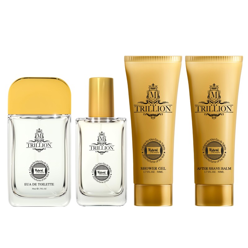 Hybrid & Company Men Trillion 4-Piece Gift Set, 0.68 Fl.Oz